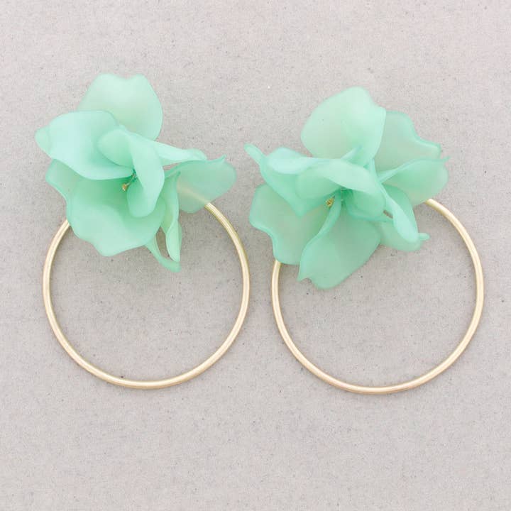 Sonata – Großhandel Click-Button-Schmuck – Druckohrringe aus Kunstharz mit Blütenblättern7