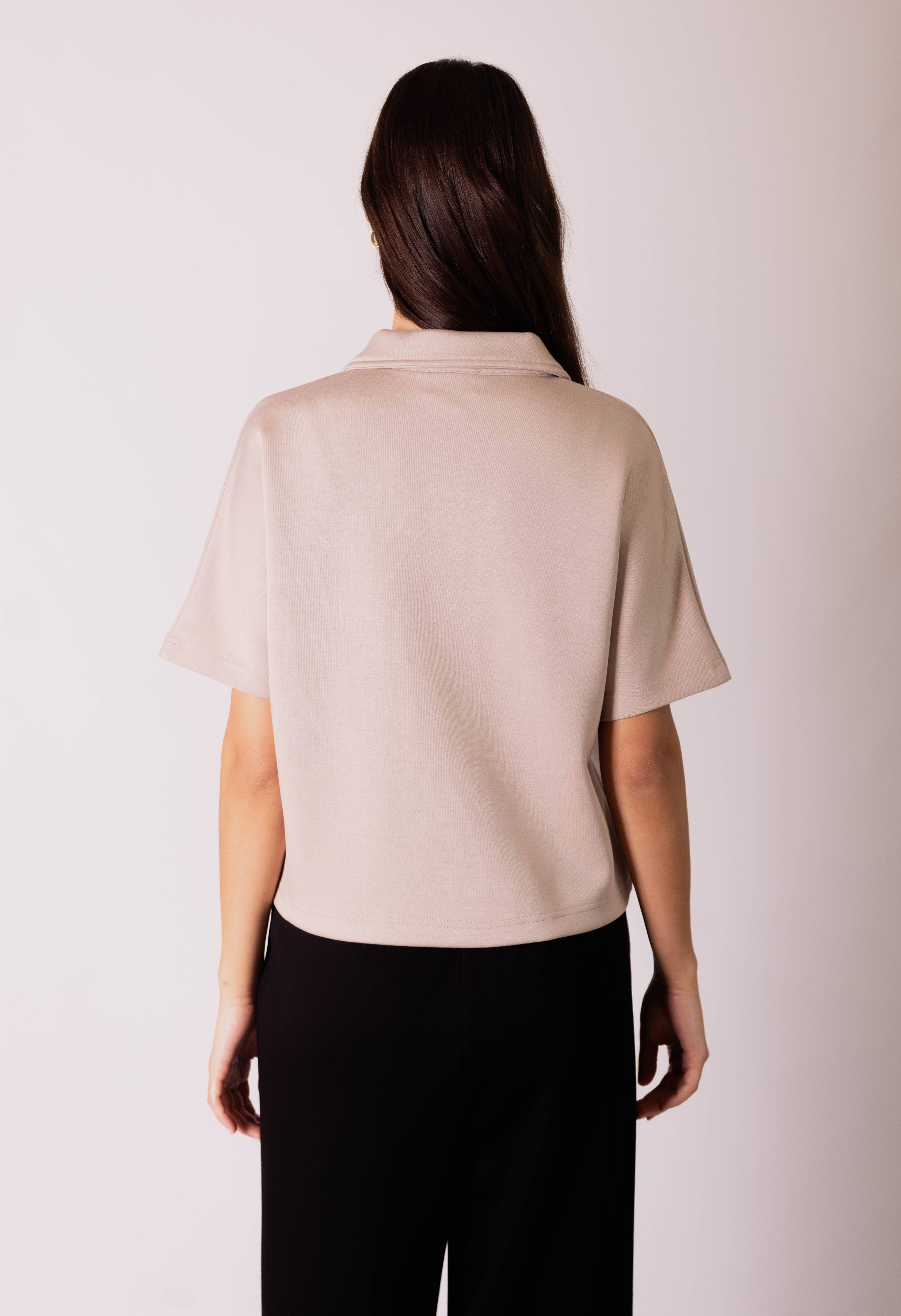 P. CILL - Wholesale Knit Top - Women's - P. CILL Butter Modal Short Sleeve Quarter Zip Top37