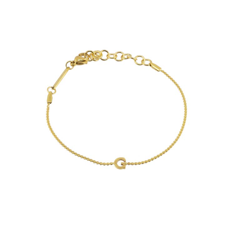 Brenda Grands Jewelry - Wholesale Charm/Dangle Bracelet - Waterproof Dainty Gold Initial Bracelet23