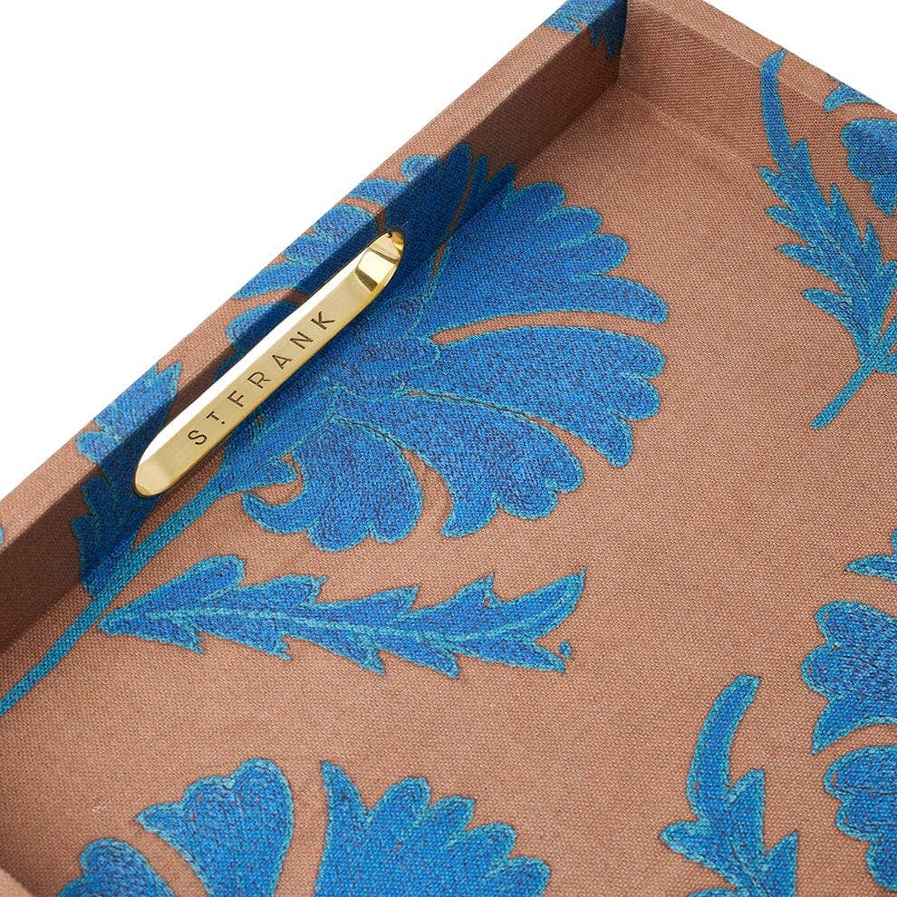 St. Frank - Wholesale Decorative Tray - Turquoise Daisy Suzani - Large Tray3