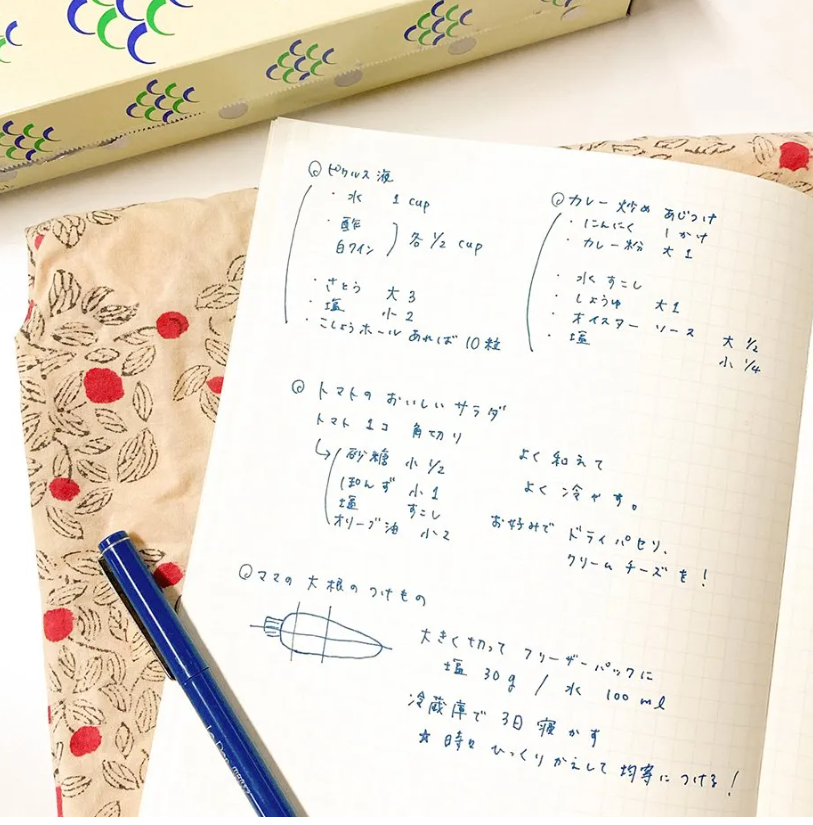 「FUNJI」In Japan - Wholesale Notebook - NECKTIE A5 Japanese Grid Notebook – Cute House Illustration8