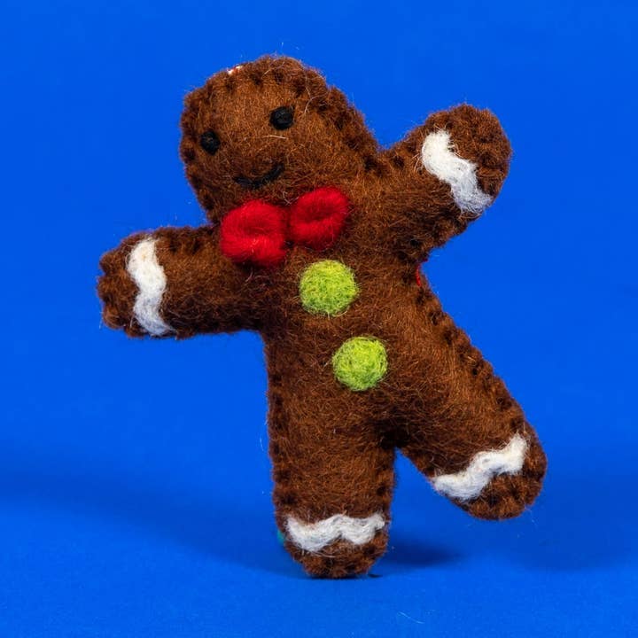 Wool Gingerbread man Cat Toy for wholesale by Ware of the Dog