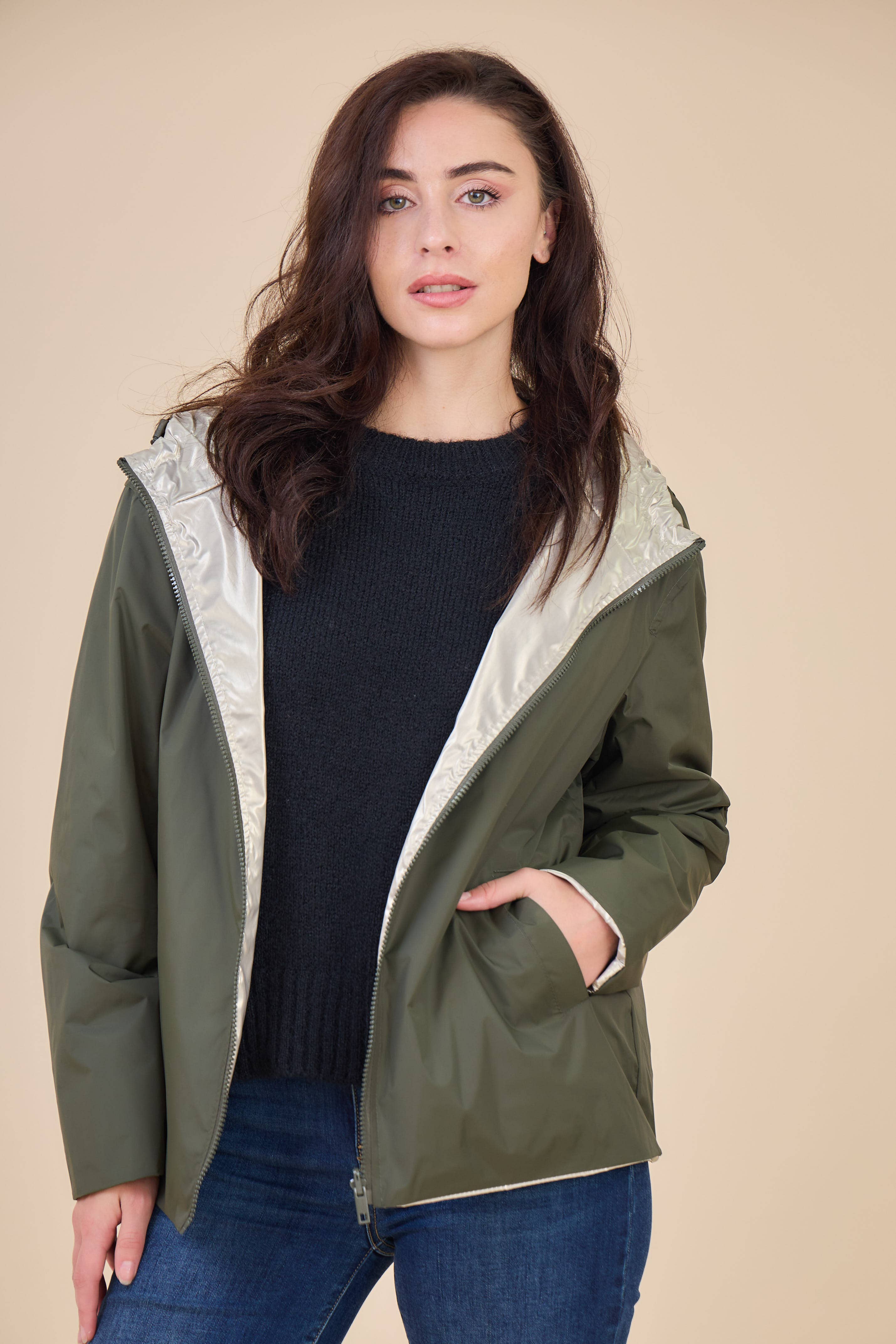 Escandelle Paris - Vendita all'ingrosso Parka - Donna - Parka corta reversibile0