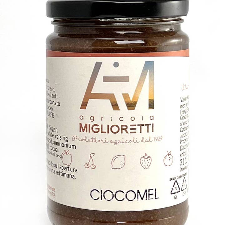 Chocolate Honey Spread 345g MIGLIORETTI | Ciocomel | Italy for wholesale by Santini Gusto Unico