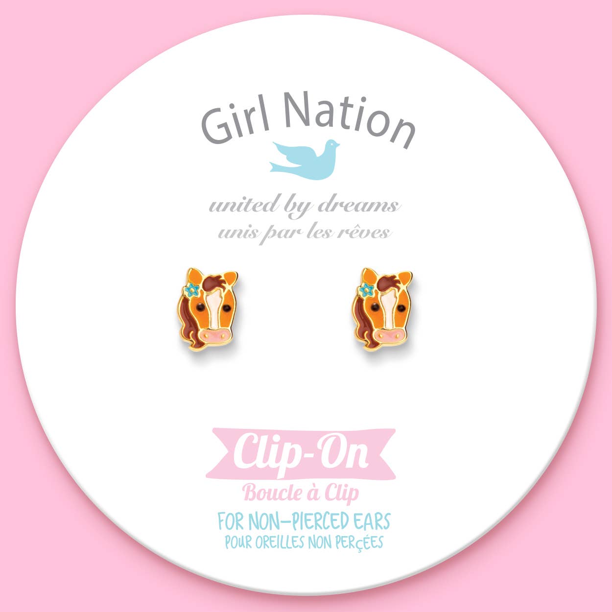 Girl Nation - Wholesale Earrings - Kids - CLIP ON Cutie Earrings | Pretty Pony2