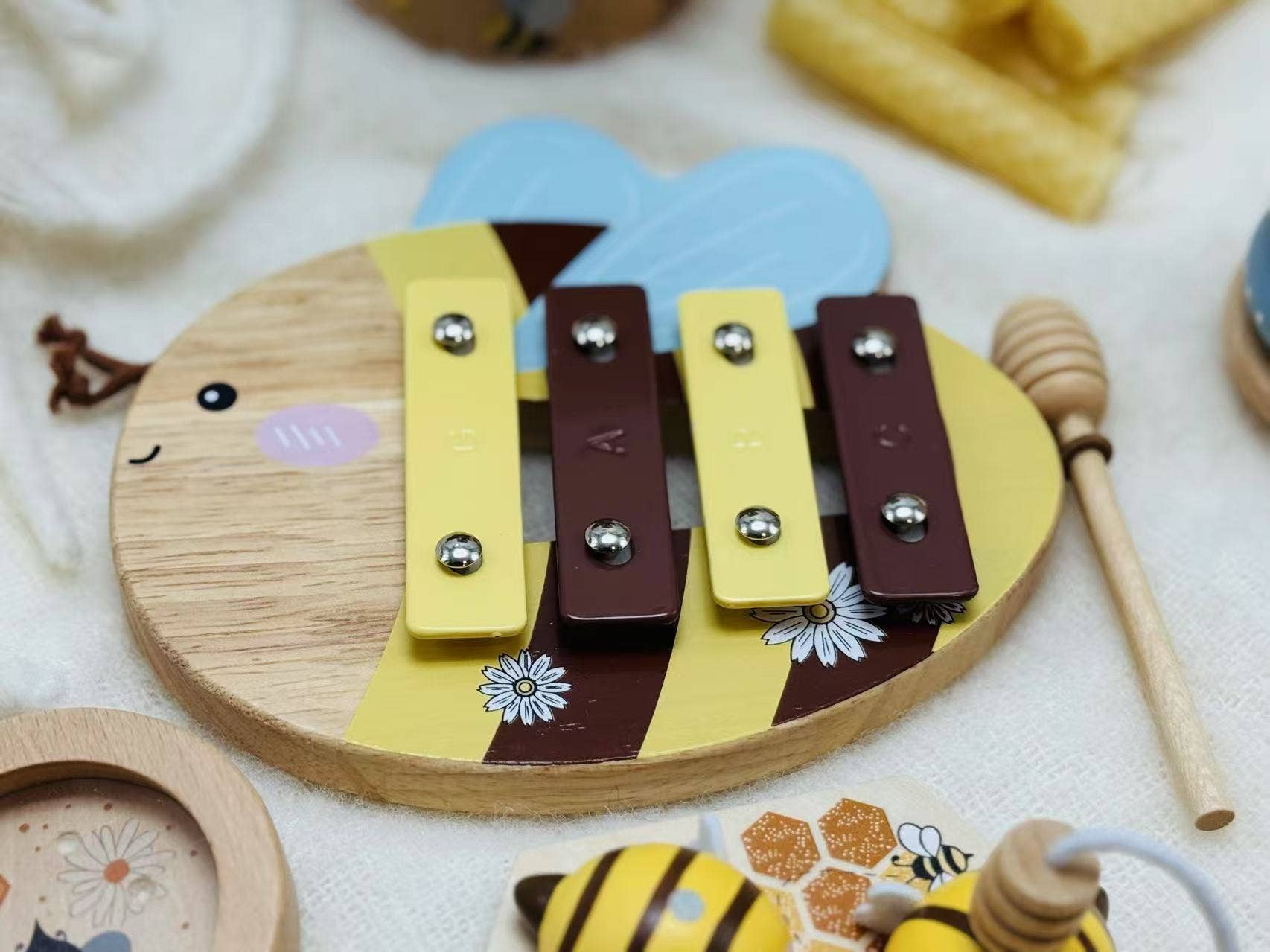 ToysLink - Wholesale Musical Toy - Kids & Baby - Wooden Bumble Bee Xylophone1