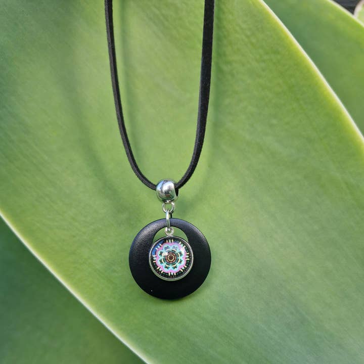 Sunbaked Lizard Jewellery & Gifts - Wholesale Pendant/charm necklace - Layered Mandala Pendant Necklace | Timber Necklace0