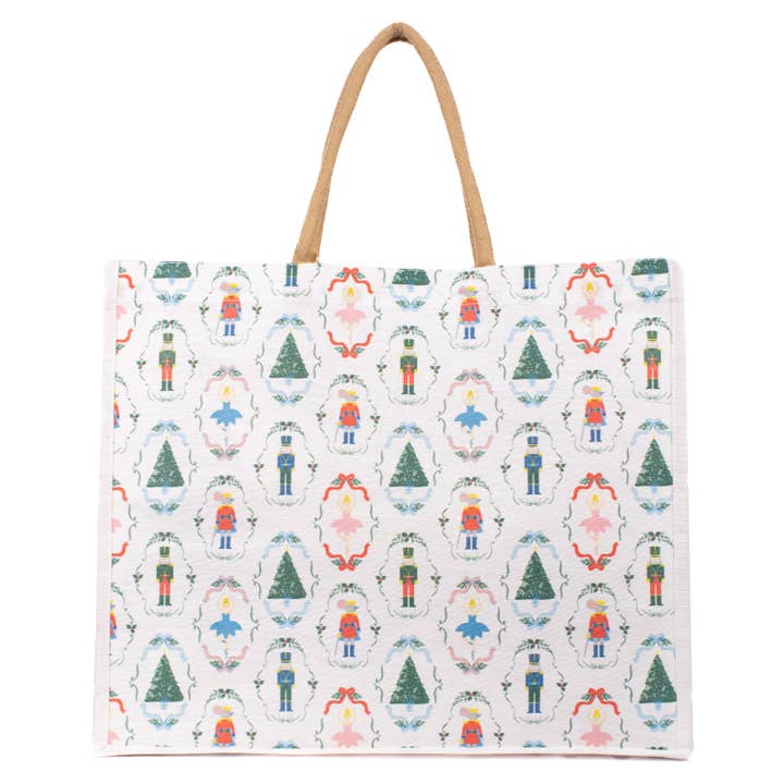 The Royal Standard - Wholesale Tote bag – Women's - Nutcracker Waltz Juco Carryall Tote White/Multi 22x19x8