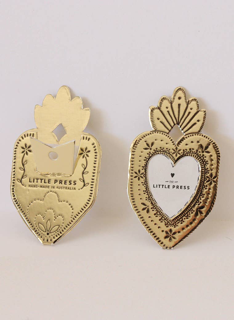 THE LITTLE PRESS - Wholesale Picture Frame - Mini Heart Frame - gold
1