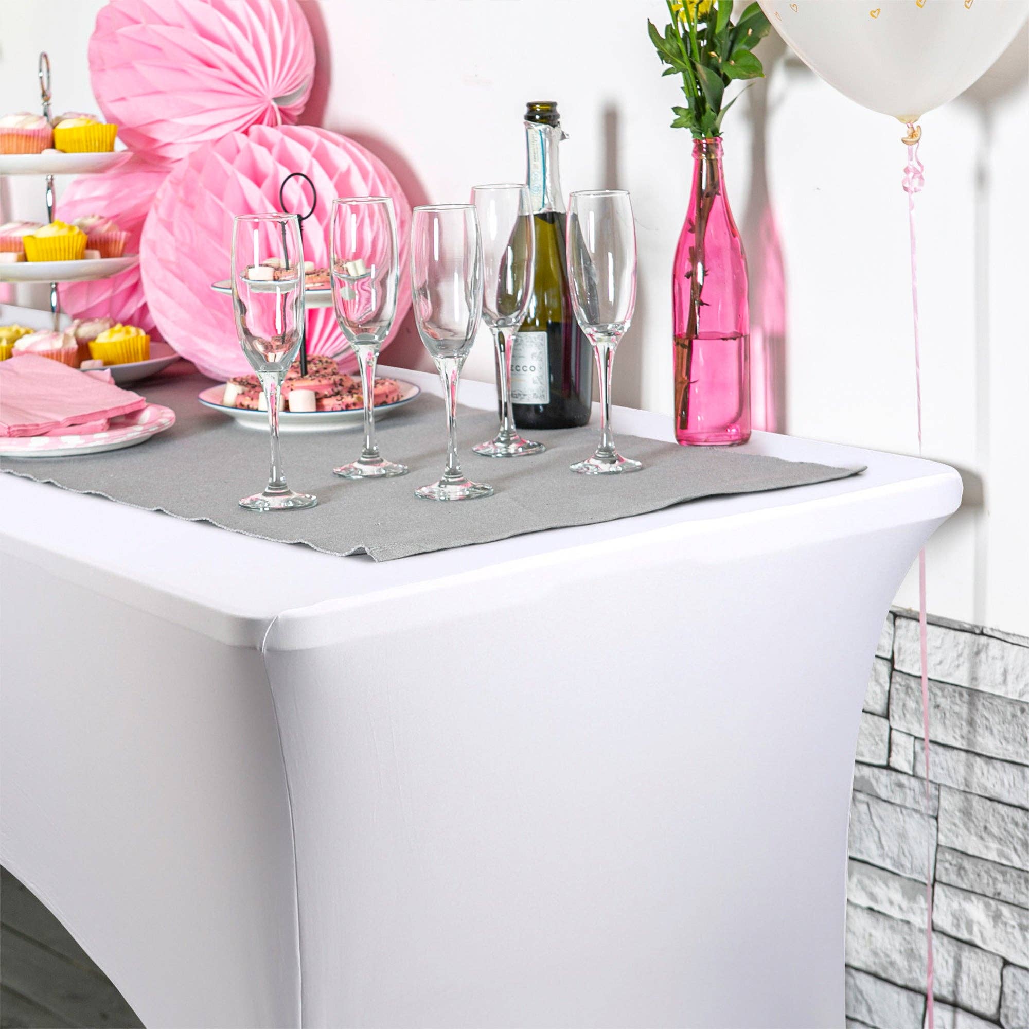 Rinkit Ltd - Wholesale Tablecloth - Rectangular Spandex Fitted Tablecloth - 6ft (180cm)10