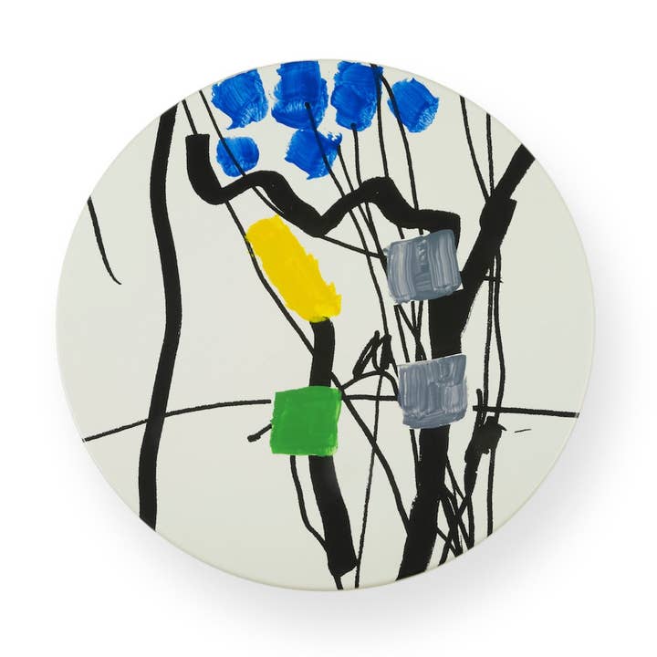 Hand painted earthenware platter (Platter 19) for wholesale by 1882 Ltd.