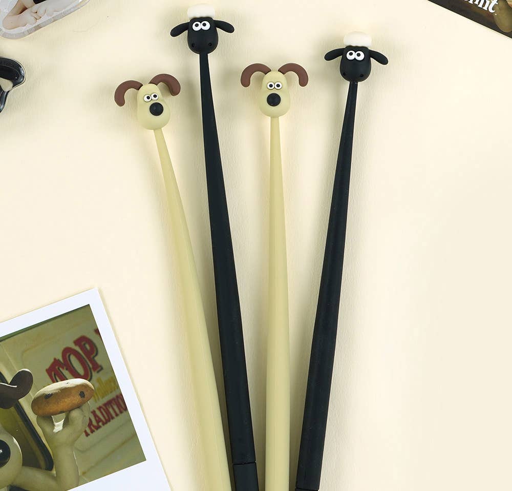 K-Wonderland – wholesale Pen – Wallace & Gromit Swing Gel Pen – 0.5mm (Gromit / Shaun)