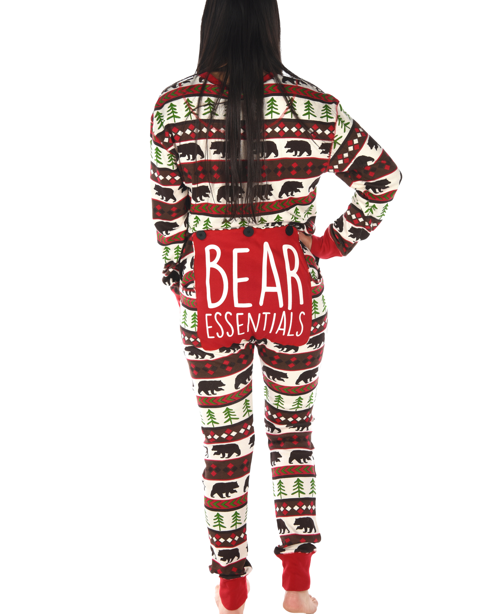 Lazy One - Vente Combinaison – femme - Flapjack pour adulte motif Fair Isle avec ours4