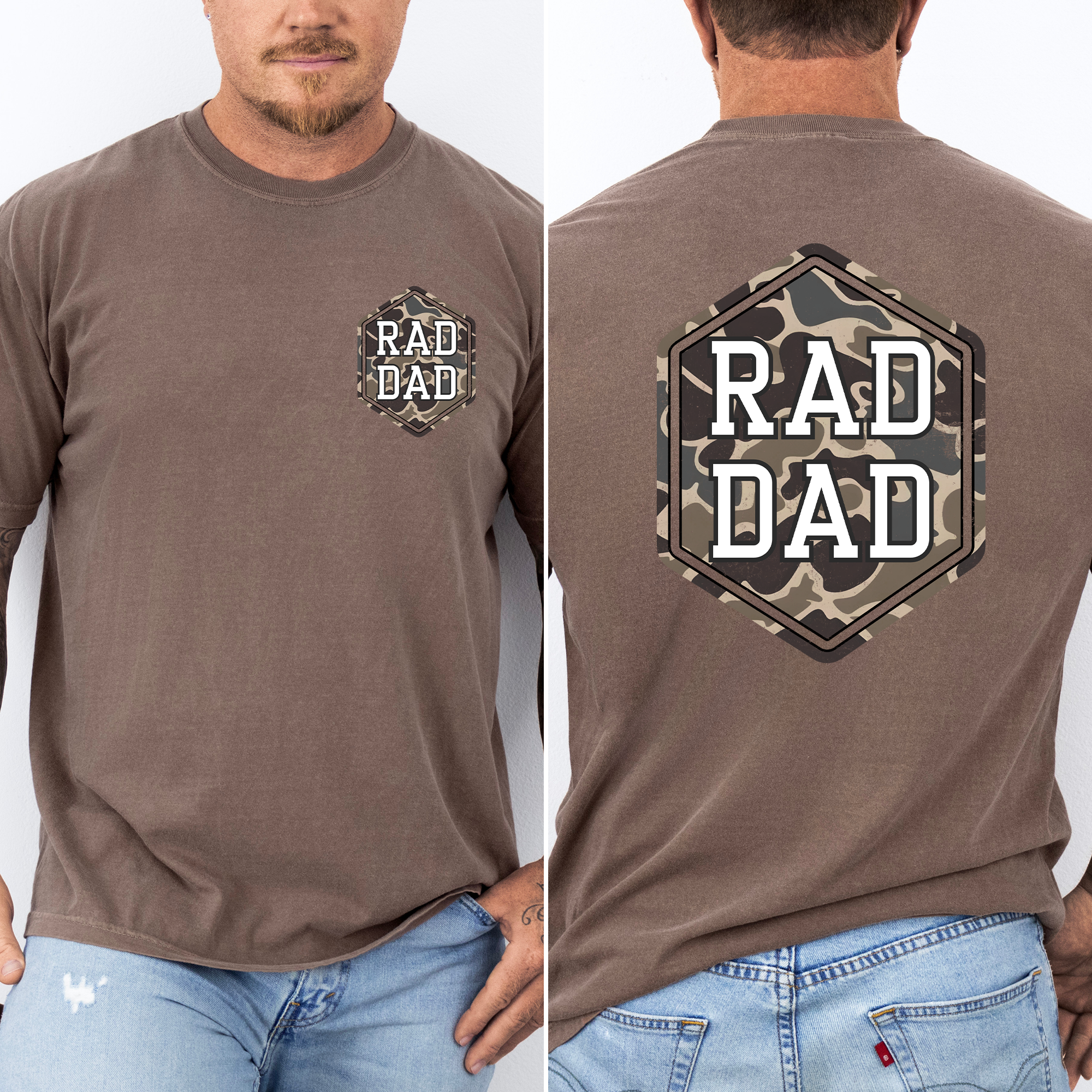 Refinery Number One LLC – wholesale Grafisk T-shirt - Unisex – Rad Dad, Camo, Kamouflage, Fars dag, Make T-shirt2