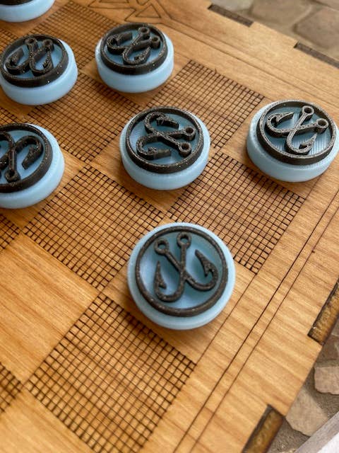 Through The Fire Design - Wholesale Board Game - Checkers & Chess Game Box, Fishing or Wildife theme4