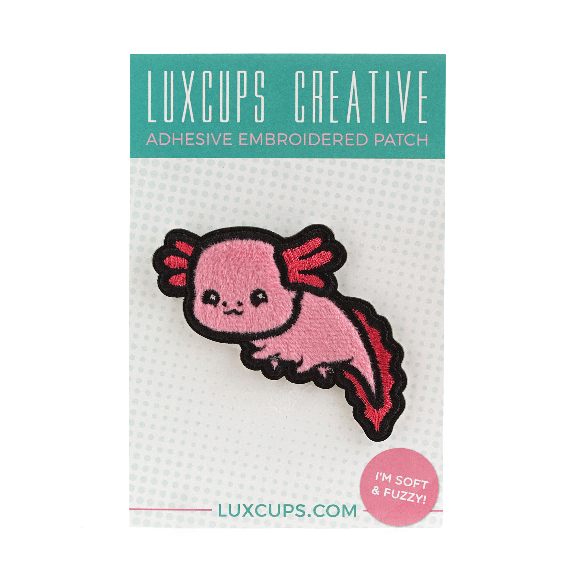 LuxCups Creative - Wholesale Patch - Axolotl Fuzzy Patch1