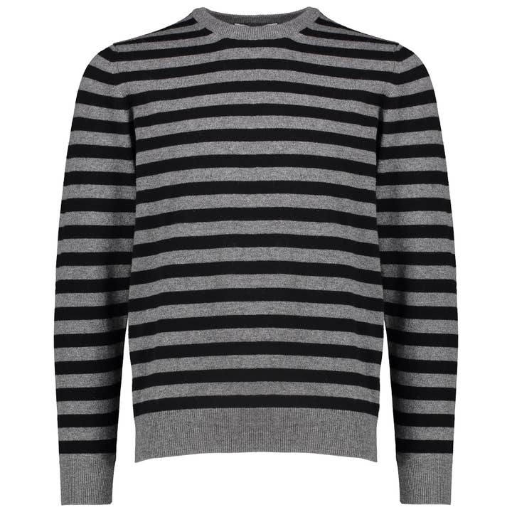 Jersey de cuello redondo a rayas para venta al por mayor de Kiromood