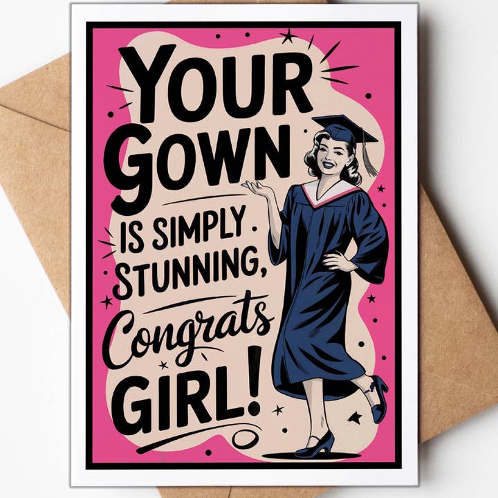 Greeting Cards by Katie Doodle & Gifts by Matchbox Card Co - Wholesale Graduation Card - Funny Cards, Graduation Cards for Her, Graduation Gifts 2025