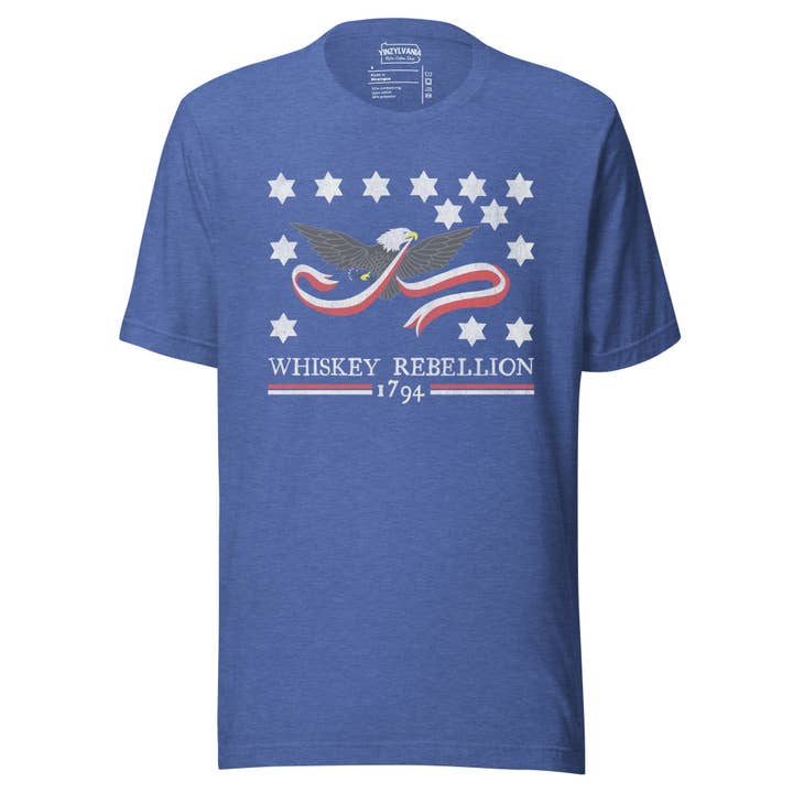 Yinzylvania - Wholesale Screen Printed T-Shirt - Unisex - Whiskey Rebellion Flag - 17941
