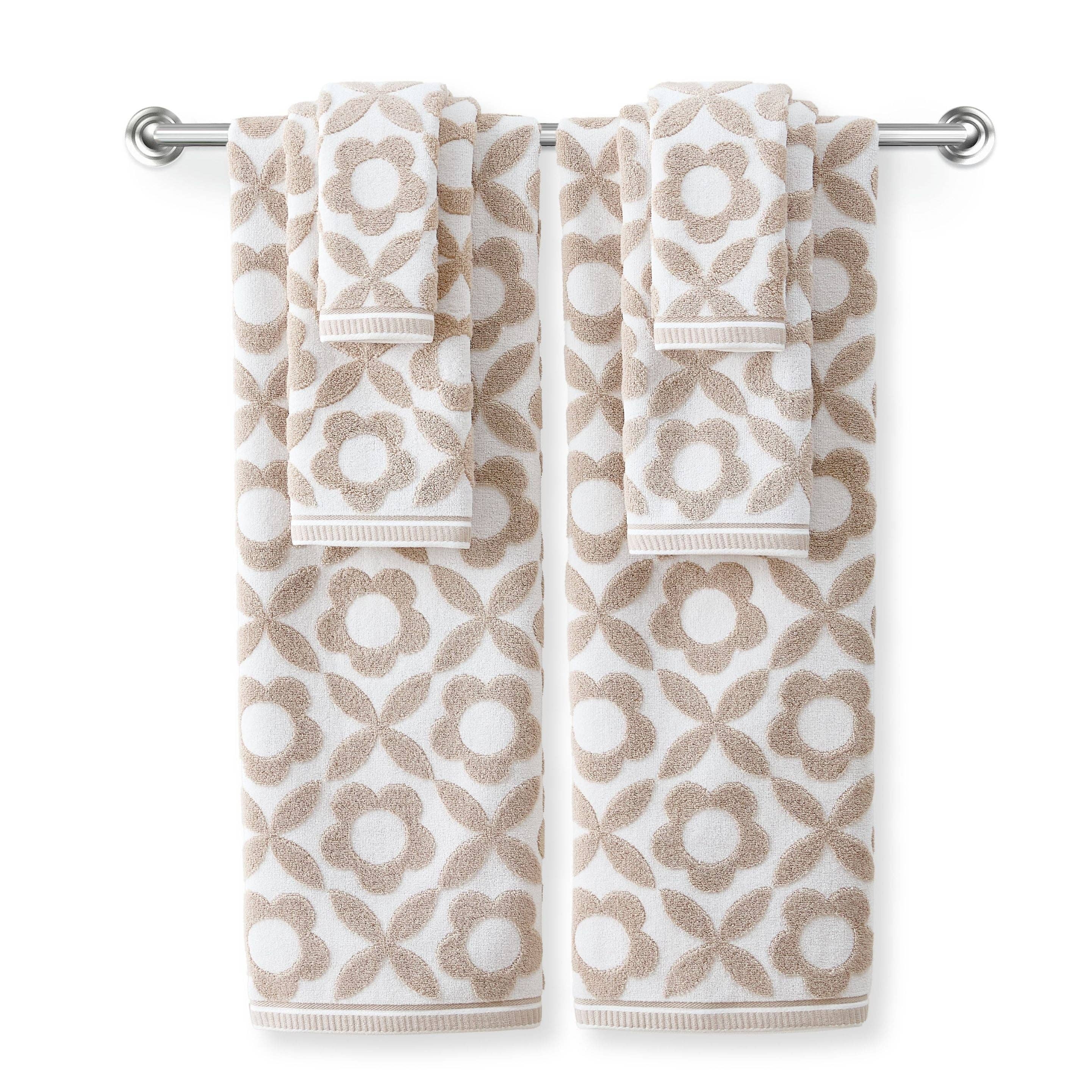 Caro Home - Wholesale Towel Set - Daisy Geo 6-Piece Towel Set6