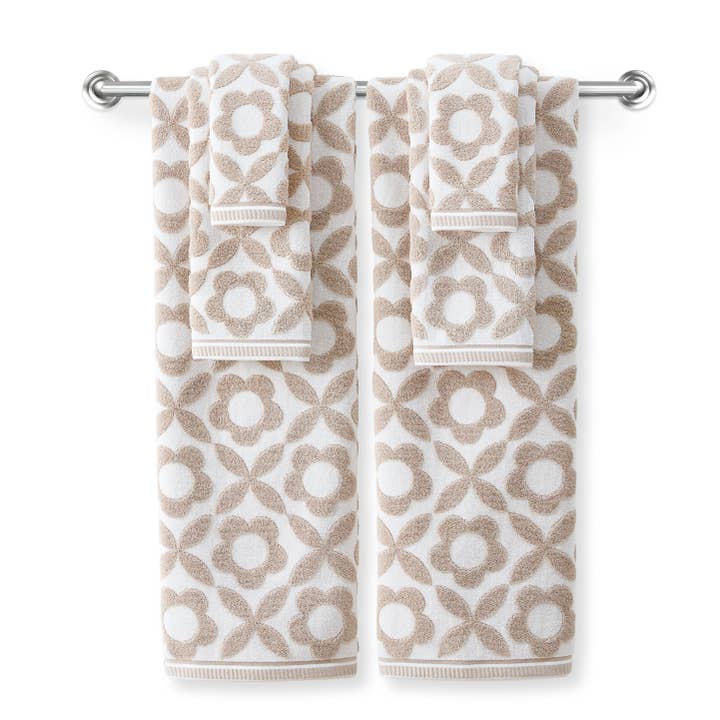 Caro Home - Wholesale Towel Set - Daisy Geo 6-Piece Towel Set6