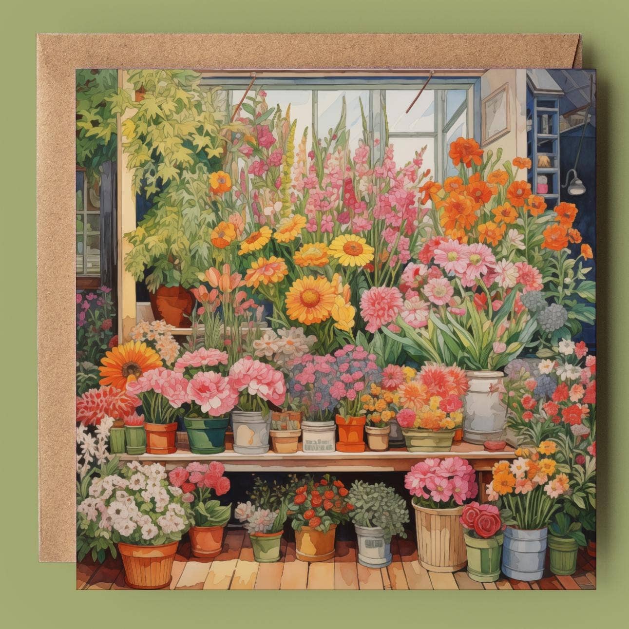 Good Post Day – Cartão de saudação diária por atacado – Cartão da Loja de Flores Spring Time1