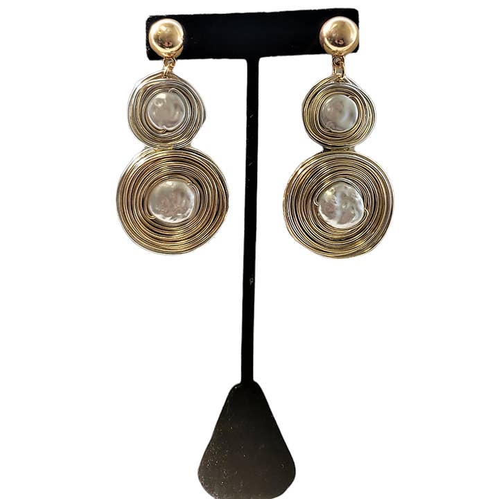 Bijoux Envie Statement Jewelry - Wholesale Dangle Earrings - Gold Earring | Pearl Earring | Gold Earring | Wire | Coin