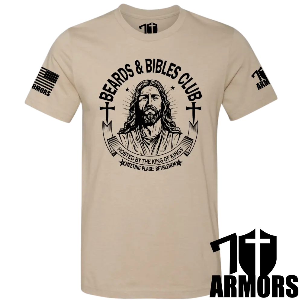7 ARMORS APPAREL - Wholesale Screen Printed T-Shirt - Men's - BEARDS AND BIBLES CLUB T-SHIRT3