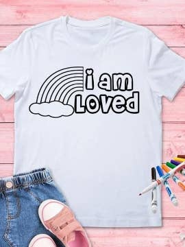 Color Me Valentijns-T-shirt - I Am Loved voor wholesale door Envy Her Dreams