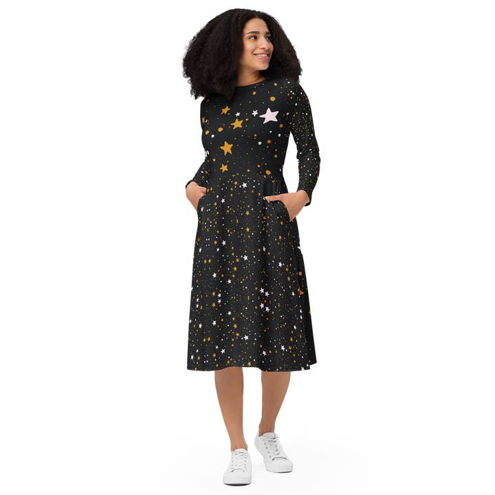 Pink Indigo Sapphire - Wholesale Dress - Women's - Dress 78 -Black Artwear