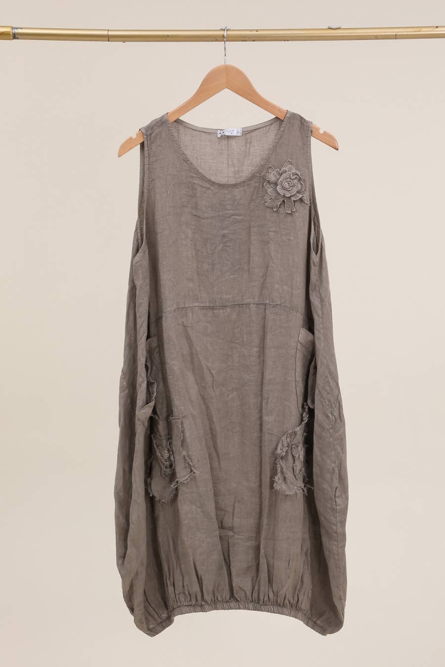 la maison des fibres naturelles - Vente Robe – femme - robe avec broderie fleur 28368 100%linen 9
