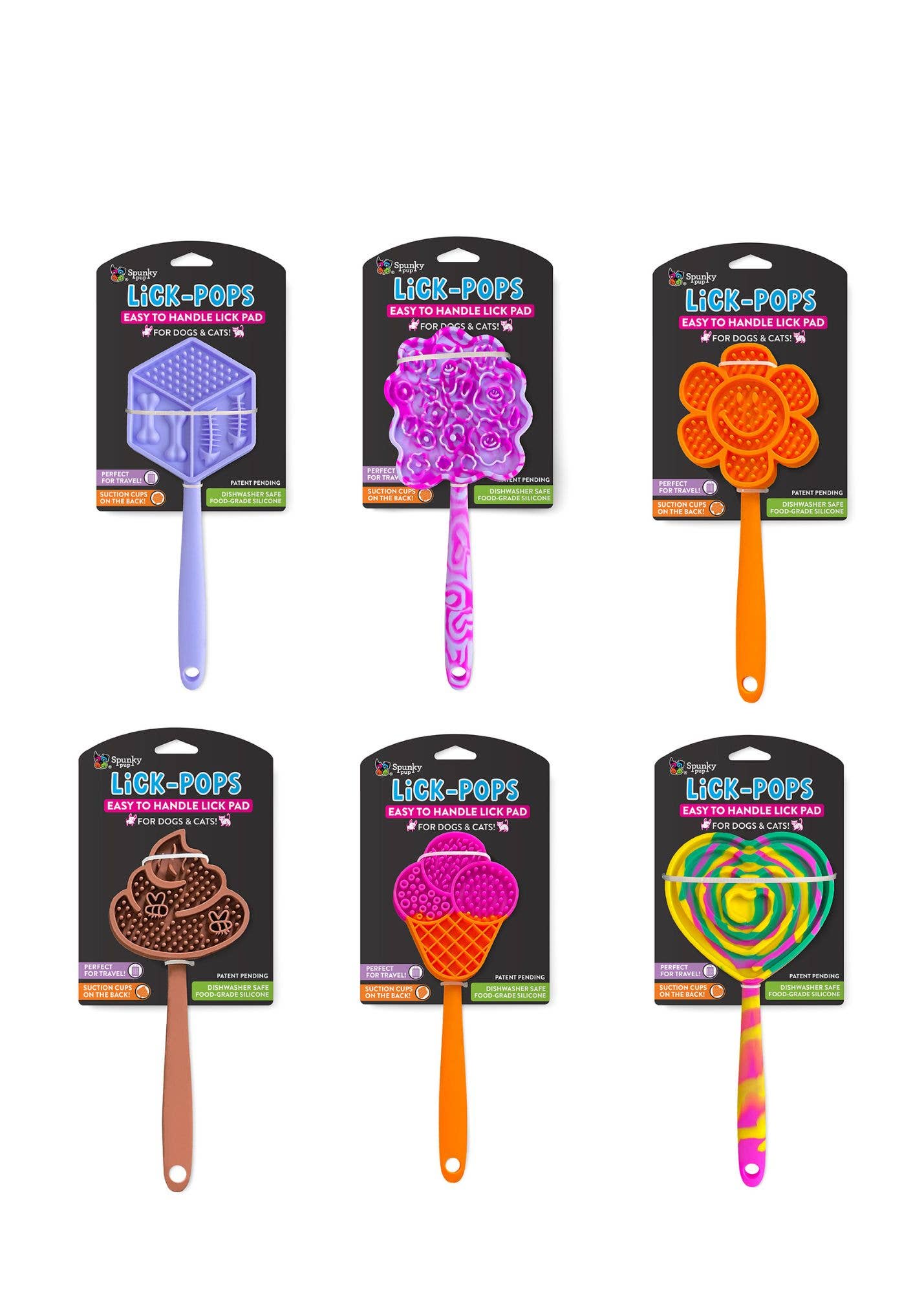 Spunky Pup - Vente Tapis de gamelle – chien - Lick Pops - Spatules à lécher pour chiens et chats7