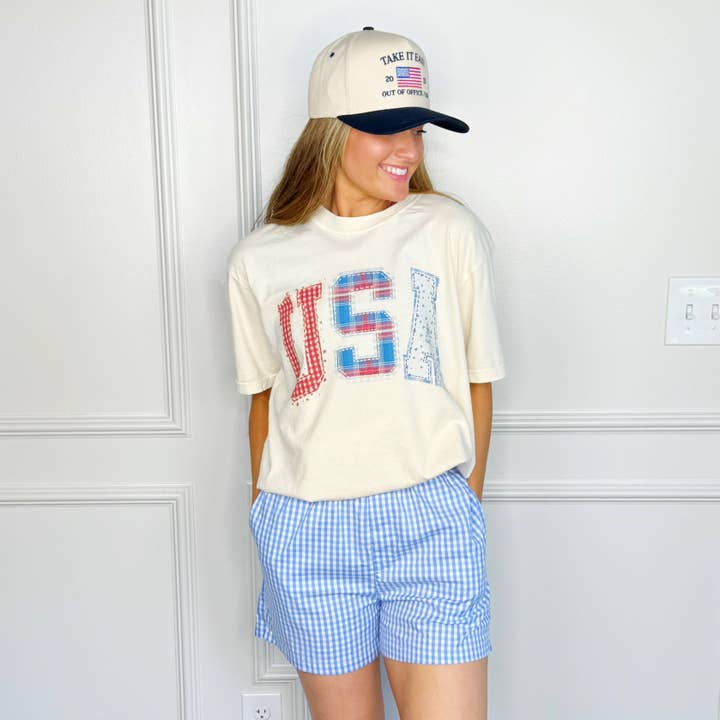 Patchwork Cropped T-shirt VS voor wholesale door Poppy & Pine