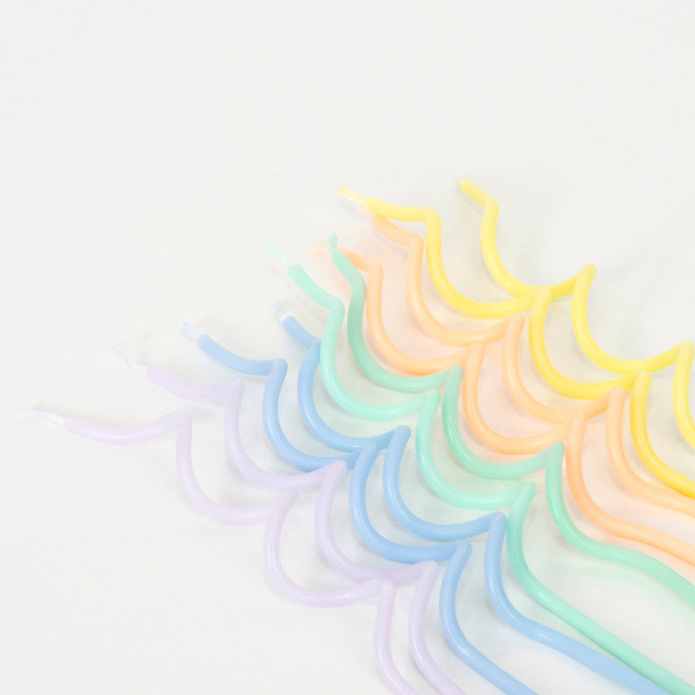 Meri Meri - Wholesale Cake Candle - Pastel Swirly Candles2