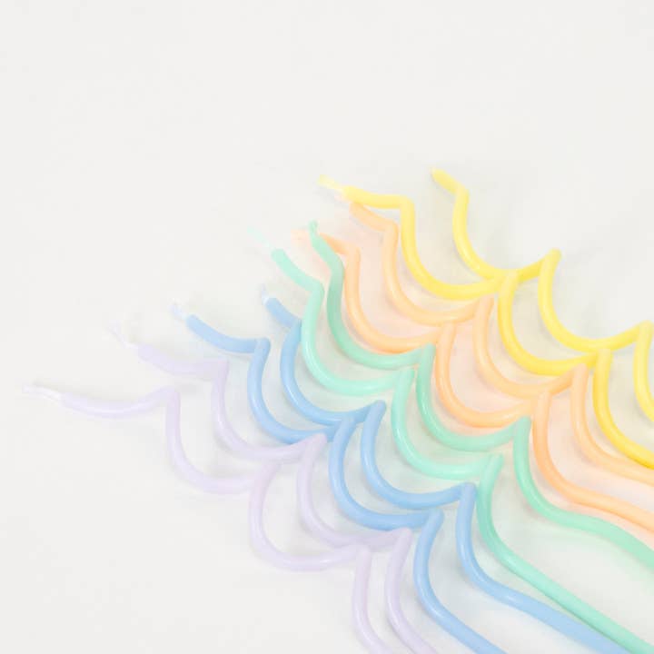 Meri Meri - Wholesale Cake Candle - Pastel Swirly Candles2