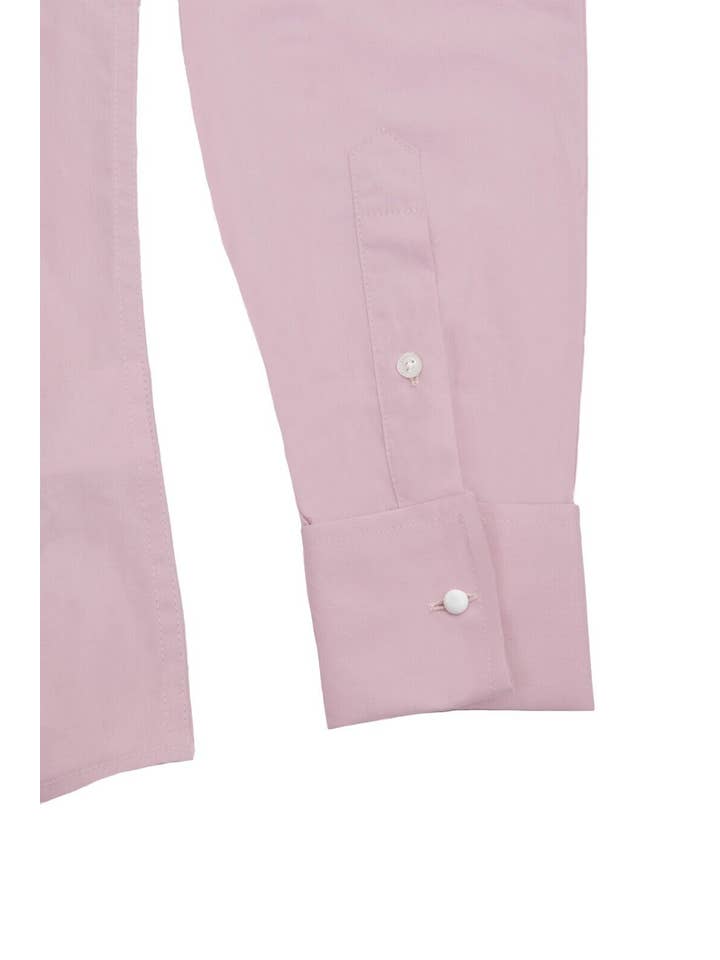 Mens Long Sleeve Poplin Slim Fit Double Cuff Shirts - Violet for wholesale on Faire