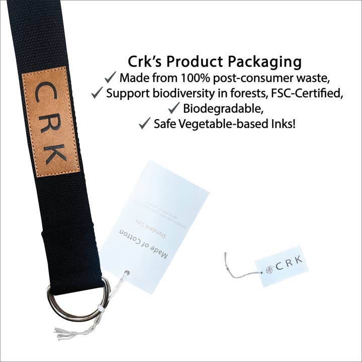 Crk - Wholesale Yoga Strap/Band - The Black Strap • Yoga Mat Carrying Strap and Exercise Strap4