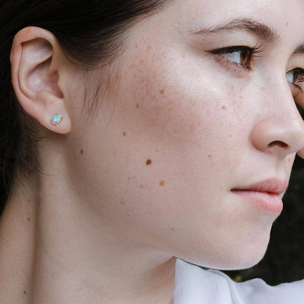 Adorn512 - Venta al por mayor Pendientes de botón/aretes de poste - Pendientes de tuerca de ópalo7