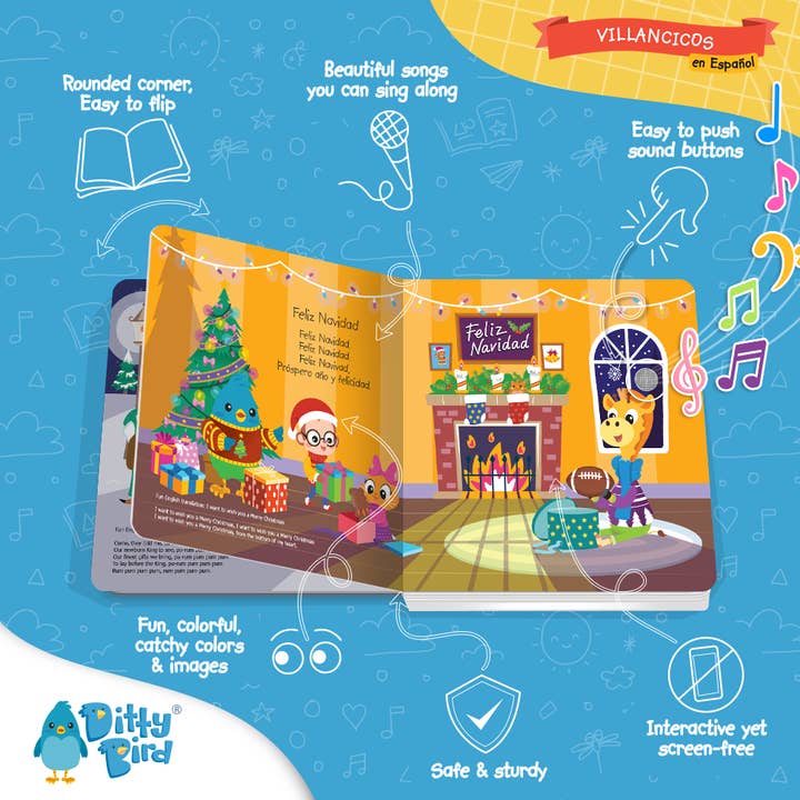 Ditty Bird Australia - Wholesale Book - Kids - Ditty Bird Baby Sound Book: Villancicos (Spanish-Christmas)