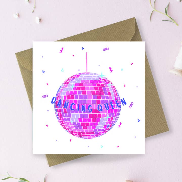 Dancing Queen Greetings Card for wholesale by Sayers Studio