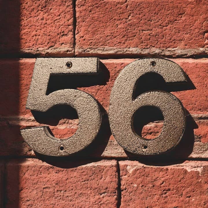 Iron & Blossom - Wholesale Outdoor Sign - Cast Iron House Numbers, Rustic Modern Cast Iron Address Numbers2