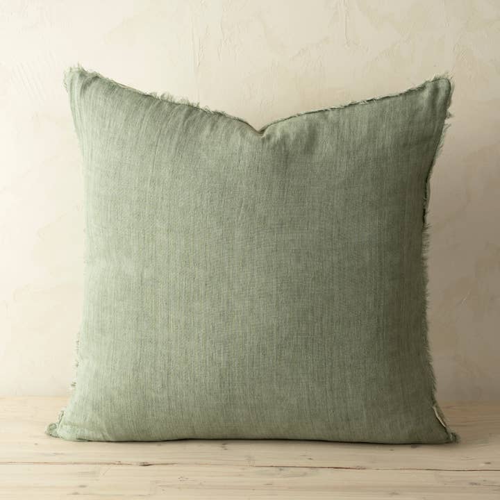 24x24 Lina Linen Pillow Laurel for wholesale by INDABA HOME