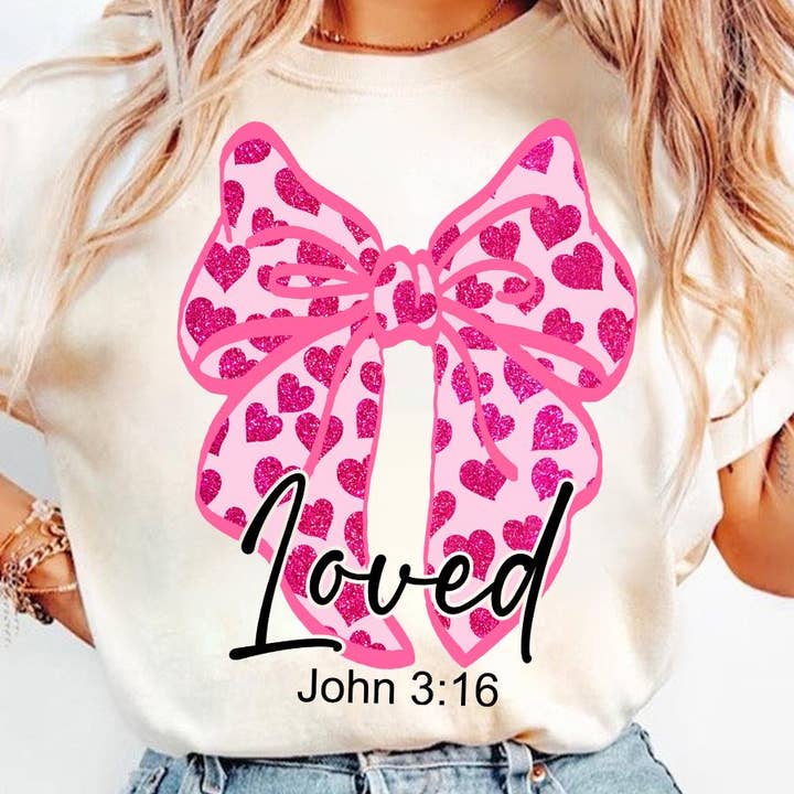 Loved John 3:16 Sweatshirt, Jesus Valentine Shirt for wholesale by NVC Ecommerce LLC