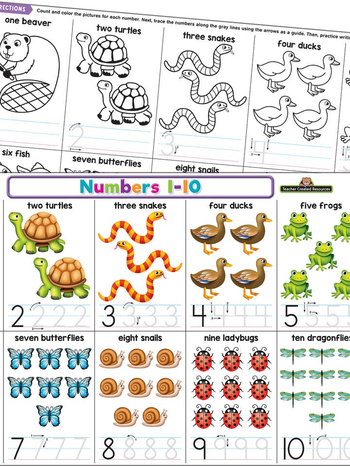 Numbers 1–10 Learning Mat for wholesale by Teacher Created Resources
