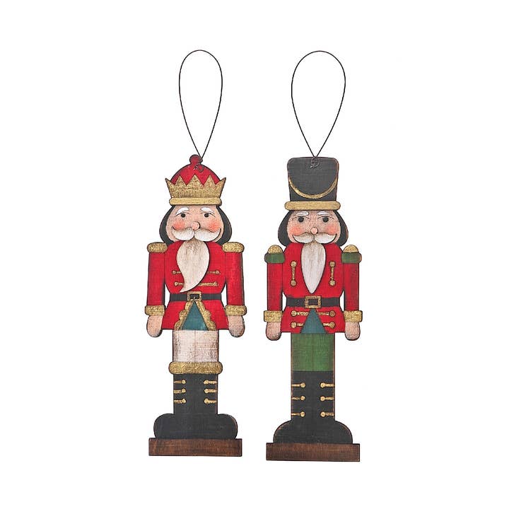 Multi Wooden Nutcracker Ornaments Asstd for wholesale on Faire0