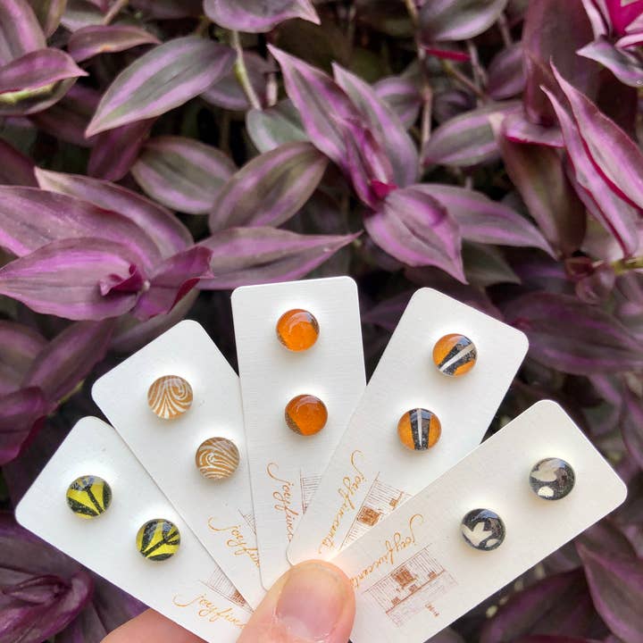 joeyfivecents - Wholesale Stud/Post Earrings - Studs - small, color, pattern & botanical, gardening, spring1