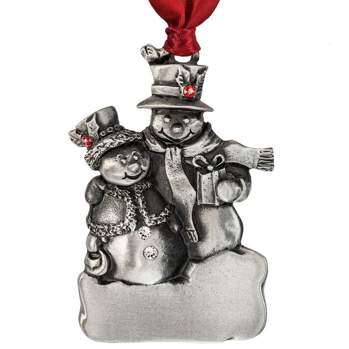 Gloria Duchin – wholesale Ornament – Pewter Holiday Snow Couple Ornament