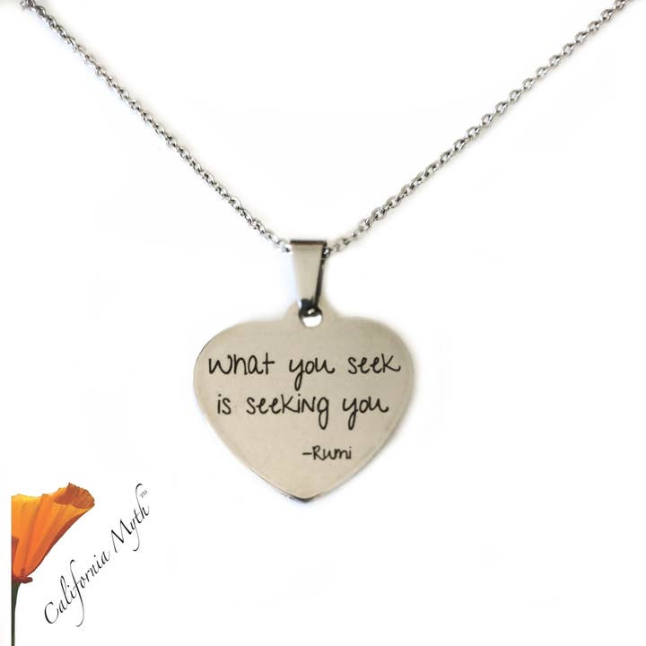 What You Seek Heart Pendant Necklace for wholesale by California Myth