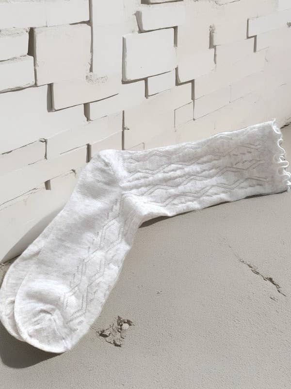 Rufia - Solid Color Picot-Edge Ankle Socks for wholesale by Funkyrel® Atzbranding Limited