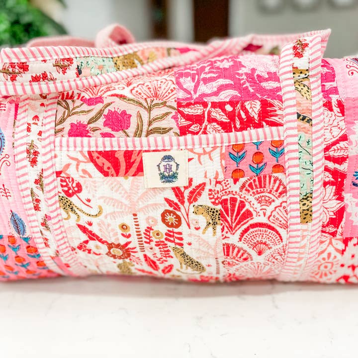 Heart of Grace - Wholesale Tote Bag - Women's - Pink City Large Quilted Duffel Bag